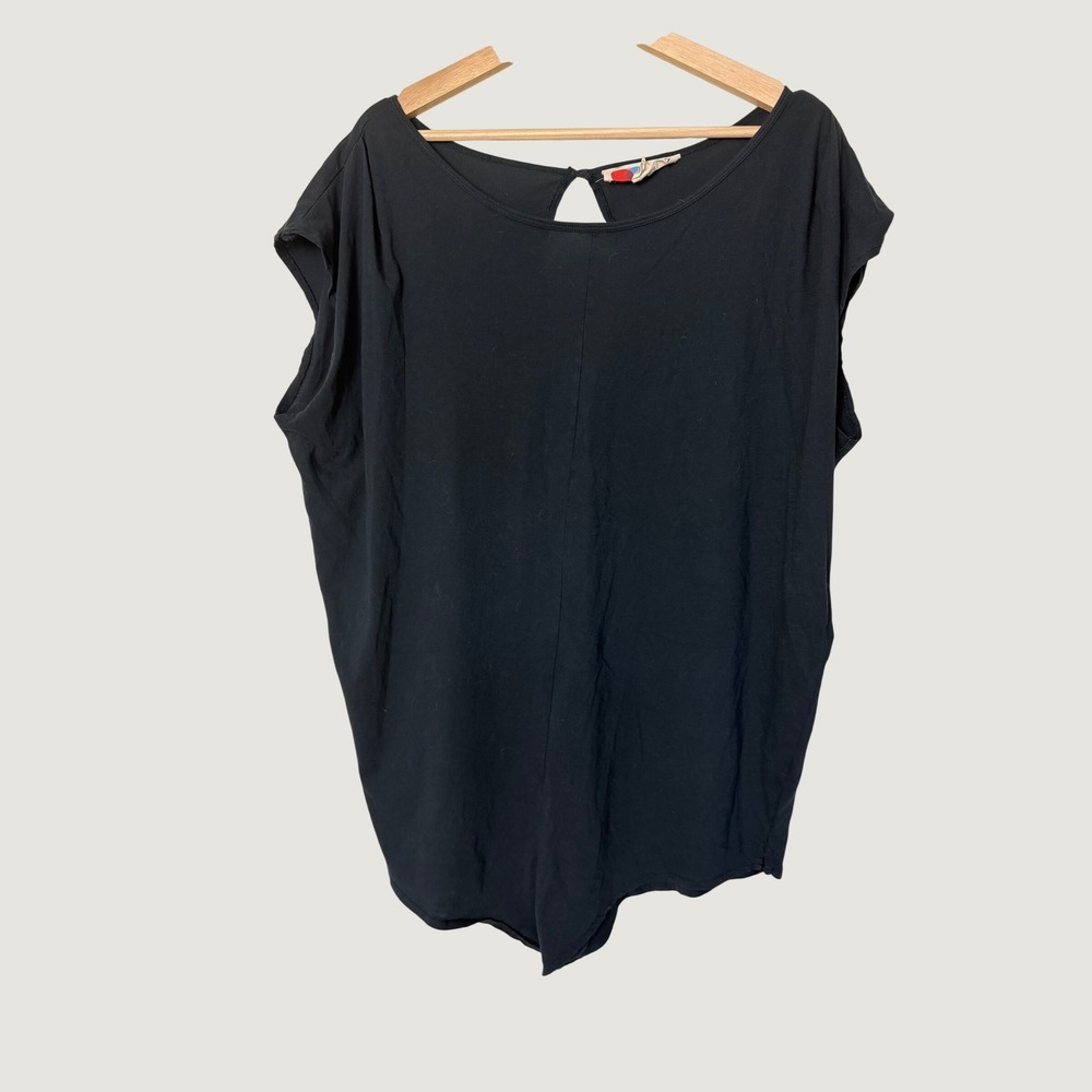 Free People Beach Black Open Back Short Sleeve Romper OB505009 Mens S